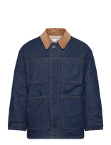 AMI - Padded Worker Jacket - Džinsinis švarkas be pamušalo - Mėlyna