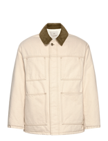 AMI - Padded Worker Jacket - Džinsinis švarkas be pamušalo - Kreminė spalva