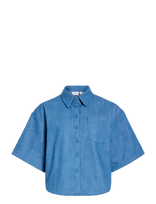 Vila - Viluna 3/4 Denim Shirt - Džinsiniai marškiniai - Mėlyna