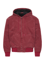 Dickies - Hilham Lined Denim Hooded Bomber - Džinsinis švarkas be pamušalo - Raudona