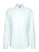 Seidensticker - Linen Shirt Regular - Lininiai marškiniai - Žalia