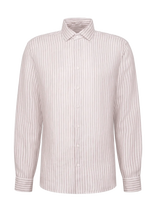 Seidensticker - Linen Shirt Regular - Lininiai marškiniai - Smėlio