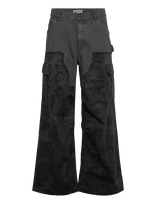 Weekday - Loose Patchwork Cargo Trousers - Cargo kelnės - Tamsiai mėlyna