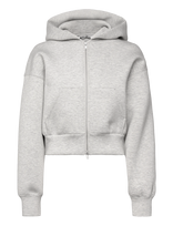 Weekday - Loose Fit Scuba Zip Hoodie - Džemperis - Pilka