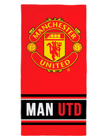 Fodbold - Manchester United 001 Towel - 75X150Cm - Paplūdimio rankšluostis - Raudona