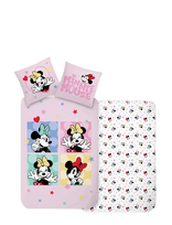 Minnie Mouse - Bed Linen Senior Minnie 1142 - 140X200, 60X63 Cm - Patalynės komplektas - Rožinė