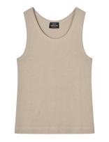 Mads Nørgaard - Hazy Cotton Reffen Tank Top - Marškinėliai be rankovių - Smėlio