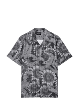 Mads Nørgaard - Cotton Linen Kenji Aop Shirt Ss - Laisvalaikio marškiniai - Juoda