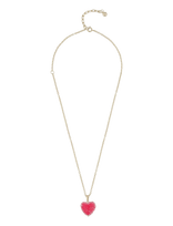 SNÖ Of Sweden - Sugar Hearts Pendant Neck 42 G/Red - 42 Cm - Grandinėlė - Aukso