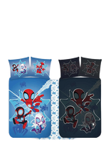 Spider-man - Bed Linen Spidey 5458 Glow - 100X140 40X45 Cm - Patalynės komplektas - Mėlyna