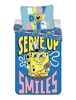 BrandMac - Bed Linen Sponge Bob 1001 -140X200, 60X63 Cm - Antklodžių užvalkalas - Mėlyna
