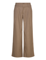 Gina Tricot - Low Wide Pleated Trousers - Plačios kelnės - Smėlio