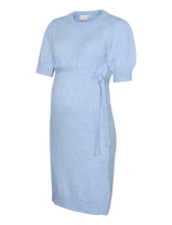 Mamalicious - Mlcarmen 2/4 Knit Abk Dress - Iki kelių ir midi suknelės - Mėlyna