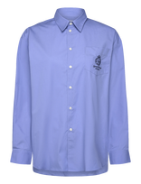 Sporty & Rich - Crown Tennis Oversized Shirt - Marškinėliai ilgomis rankovėmis - Mėlyna