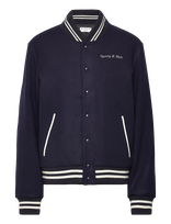 Sporty & Rich - Eden Crest Varsity Jacket Mens - Bomberio striukė - Tamsiai mėlyna