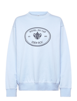 Sporty & Rich - Eden Crest Embroidered Crewneck - Megztinis - Mėlyna