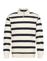 Lindbergh - Striped Polo Sweatshirt L/S - Marškinėliai ilgomis rankovėmis - Marga / raštuota