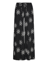 Gina Tricot - Textured Wide Trousers - Plačios kelnės - Juoda