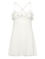 Gina Tricot - Floral Mini Strap Dress - Trumpa suknelė - Balta