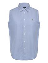 Polo Ralph Lauren - Cotton Oxford Sleeveless Shirt - Marškinėliai be rankovių - Mėlyna