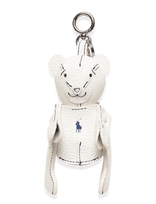 Polo Ralph Lauren - Polo Bear Leather Bag Charm - Raktų pakabukai ir rankinių pakabukai - Balta