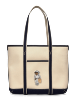 Polo Ralph Lauren - Polo Bear Canvas Small Shopper Tote - Talpi rankinė - Kreminė spalva