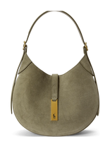 Polo Ralph Lauren - Polo Id Suede Small Shoulder Bag - Rankinė - Chaki spalva