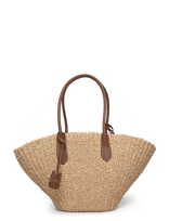 Polo Ralph Lauren - Raffia Medium Basket-Weave Tote - Talpi rankinė - Smėlio
