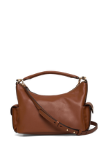 Lauren Ralph Lauren - Nappa Leather Small Blaike Shoulder Bag - Rankinė - Ruda