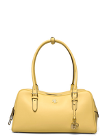 Lauren Ralph Lauren - Leather Large Marcy Zip Satchel - Rankinė - Geltona