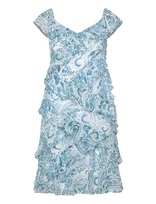 Lauren Ralph Lauren - Poly Crinkle Ggt 58-Wvn-Dresses - Vasarinė suknelė - Mėlyna