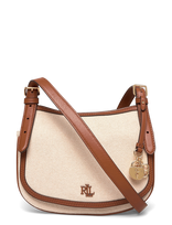 Lauren Ralph Lauren - Canvas Medium Marcy Crossbody Bag - Rankinė per petį - Ruda