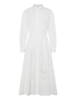 Polo Ralph Lauren - Emb 80/2 Mw Ctn Pw-Wvn-Dresses - Ilga suknelė - Balta