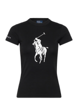 Polo Ralph Lauren - Big Pony Stretch-Cotton Tee - Marškinėliai trumpomis rankovėmis - Juoda