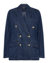 Lauren Ralph Lauren - 3X1 Rigid Denim-Wvn-Blazer/Sport Co - Dvieiliai švarkai - Mėlyna