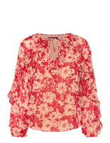 Lauren Ralph Lauren - Poly Crinkle Ggt 58-Wvn-Shirt - Marškinėliai ilgomis rankovėmis - Raudona