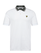 Lyle & Scott - Tartan Collar Polo Shirt - Marškinėliai trumpomis rankovėmis - Balta