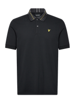 Lyle & Scott - Tartan Collar Polo Shirt - Marškinėliai trumpomis rankovėmis - Juoda