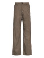 Lyle & Scott - Enzyme Wash Pleated Trouser - Laisvalaiko marškiniai - Ruda