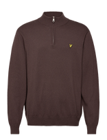 Lyle & Scott - Cotton Merino Quarter Zip Jumper - Megztinis su užtrauktuku - Ruda
