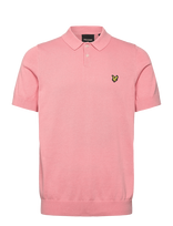 Lyle & Scott - Cotton Short Sleeve Knitted Polo - Megzti polo marškinėliai trumpomis rankovėmis - Rožinė