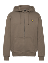 Lyle & Scott - Zip Through Hoodie - Džemperis - Chaki spalva