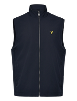 Lyle & Scott - Mesh Back Softshell Funnel Neck Gilet - Sportinė liemenė - Tamsiai mėlyna