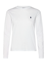 Polo Ralph Lauren - Classic Fit Jersey Long-Sleeve Tee - Marškinėliai ilgomis rankovėmis - Balta