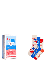 Happy Socks - 3-Pack Cin Cin Socks Gift Set - Įprastos kojinės - Marga / raštuota