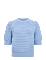 French Connection - Lily Mozart Ss High Neck Knit - Megztinis - Mėlyna