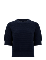 French Connection - Lily Mozart Ss High Neck Knit - Megztinis - Tamsiai mėlyna