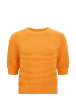 French Connection - Lily Mozart Short Slv Jumper - Megztinis - Oranžinė