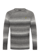 Lyle & Scott - Ribbed Ombre Jumper - Apvalios apykaklės megztinis - Pilka