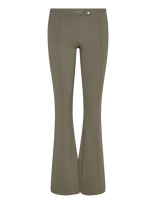 Monki - Low Rise Skinny Flared Leg - Platėjančios kelnės - Chaki spalva